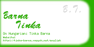 barna tinka business card